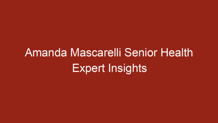Amanda Mascarelli Senior Health Expert Insights