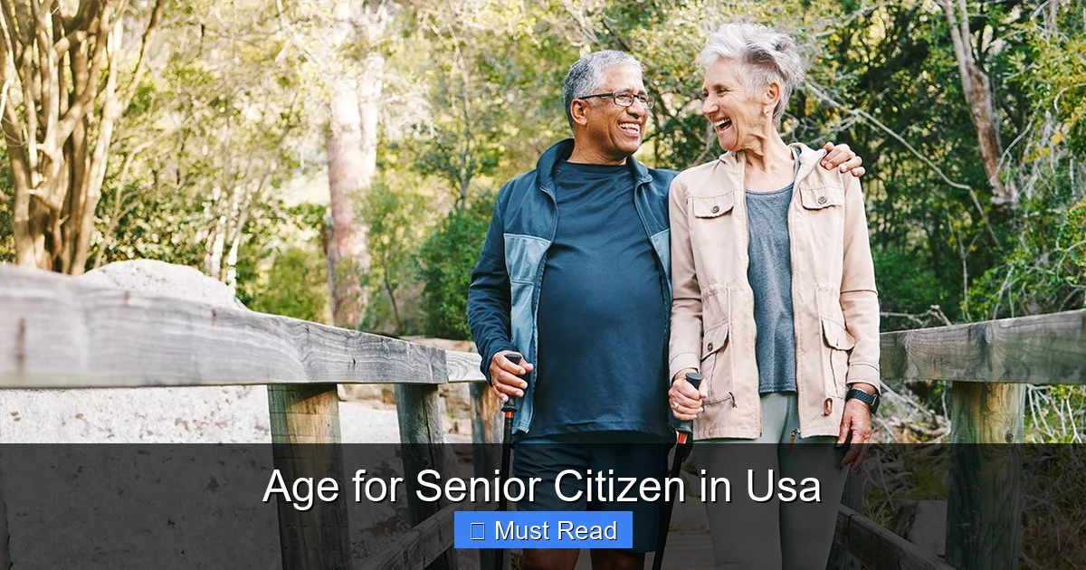 Age for Senior Citizen in Usa