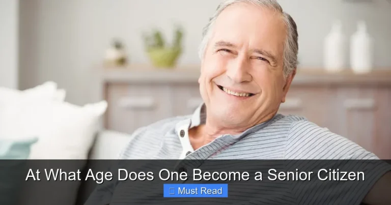 At What Age Does One Become a Senior Citizen