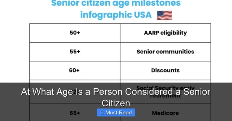At What Age Is a Person Considered a Senior Citizen