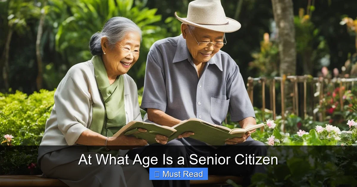 At What Age Is a Senior Citizen