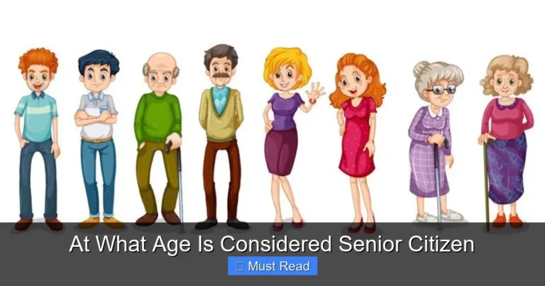 At What Age Is Considered Senior Citizen
