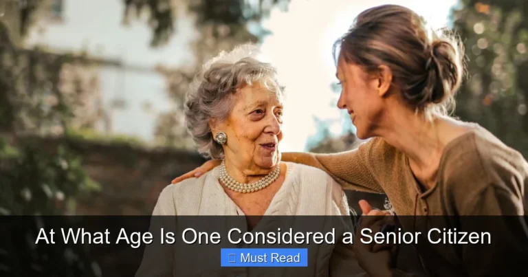 At What Age Is One Considered a Senior Citizen