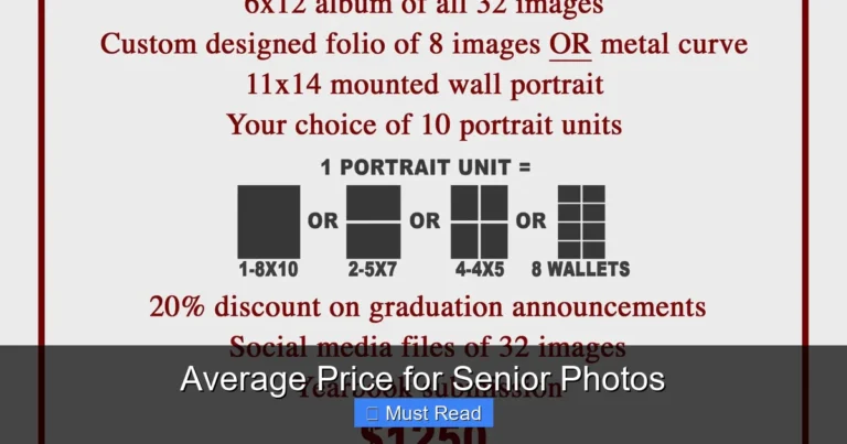 Average Price for Senior Photos