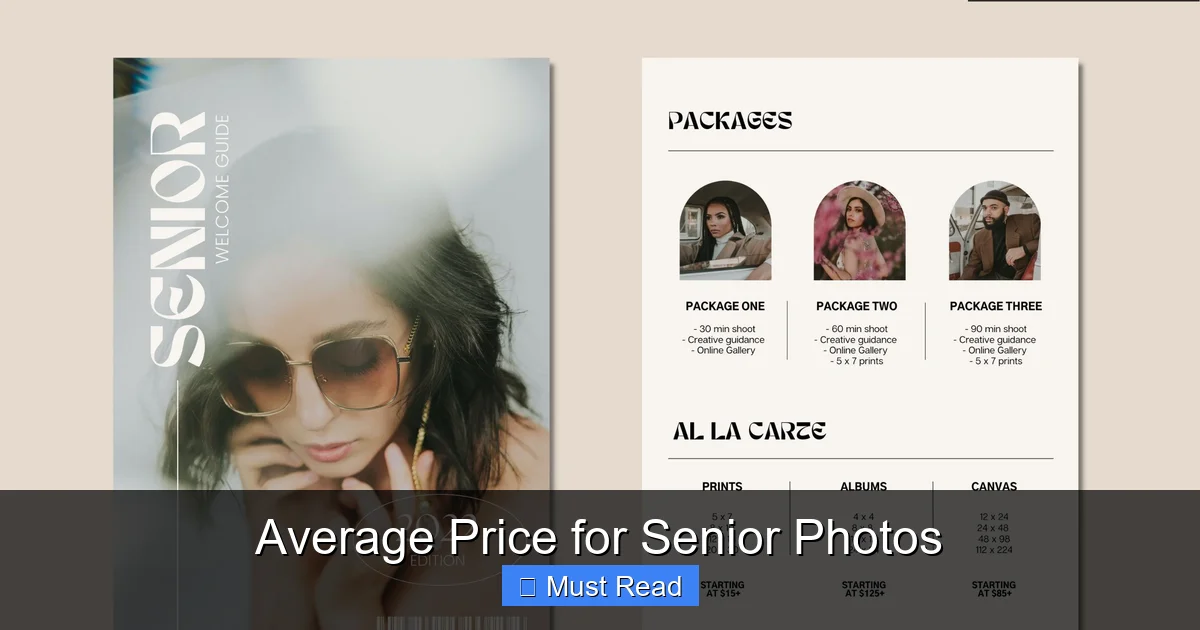 Average Price for Senior Photos