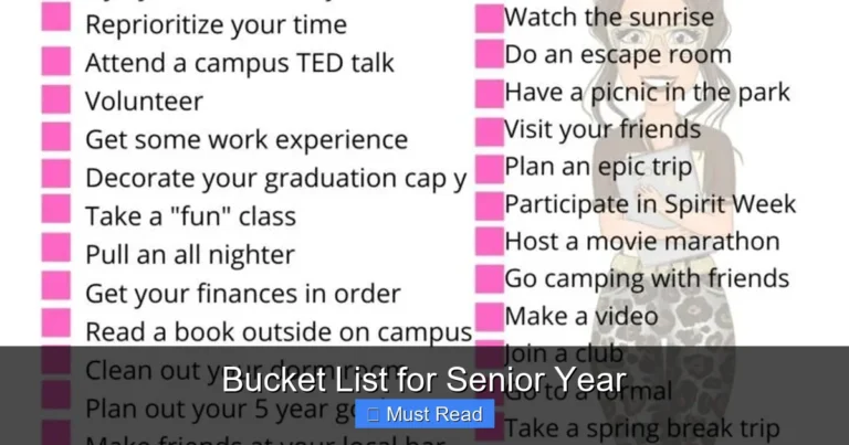 Bucket List for Senior Year
