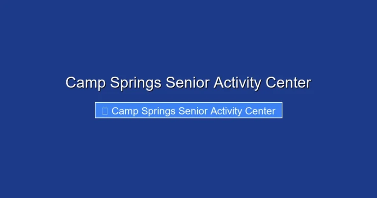 Camp Springs Senior Activity Center
