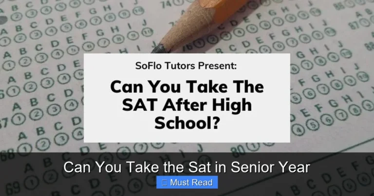 Can You Take the Sat in Senior Year