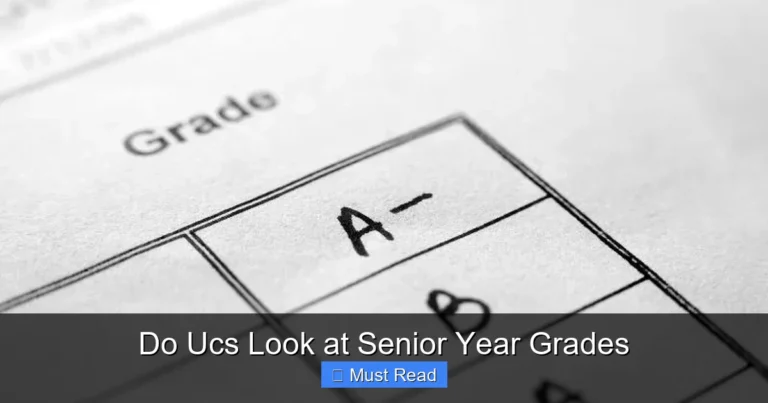 Do Ucs Look at Senior Year Grades