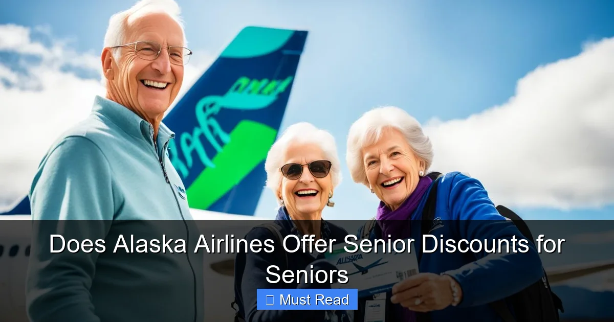 Does Alaska Airlines Offer Senior Discounts for Seniors - SeniorsProTalk