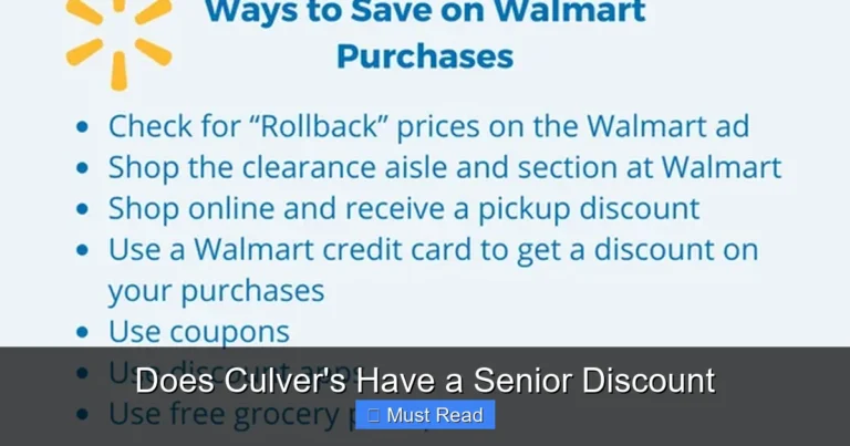 Does Culver's Have a Senior Discount