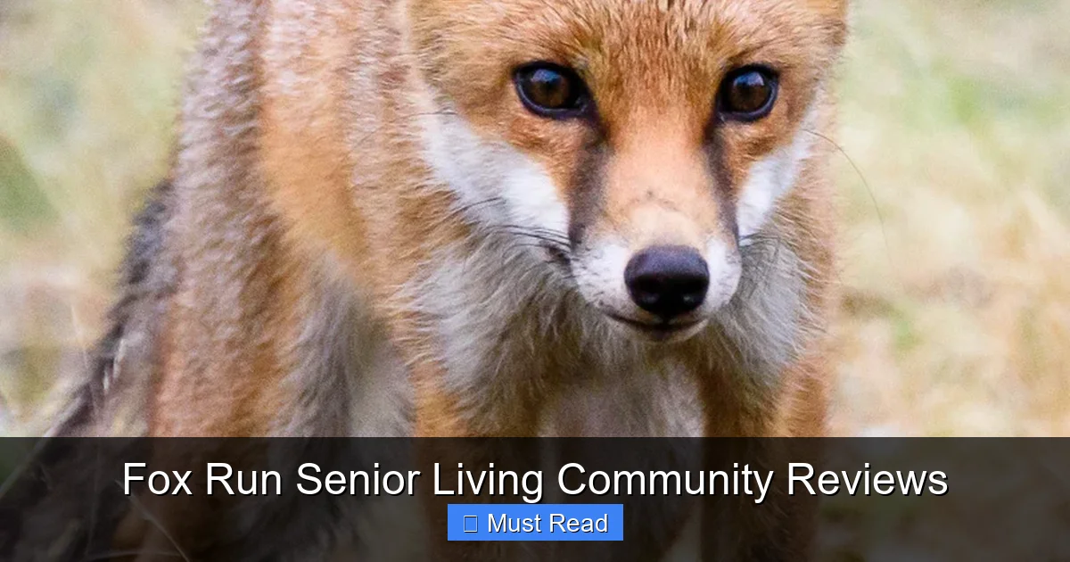 Fox Run Senior Living Community Reviews