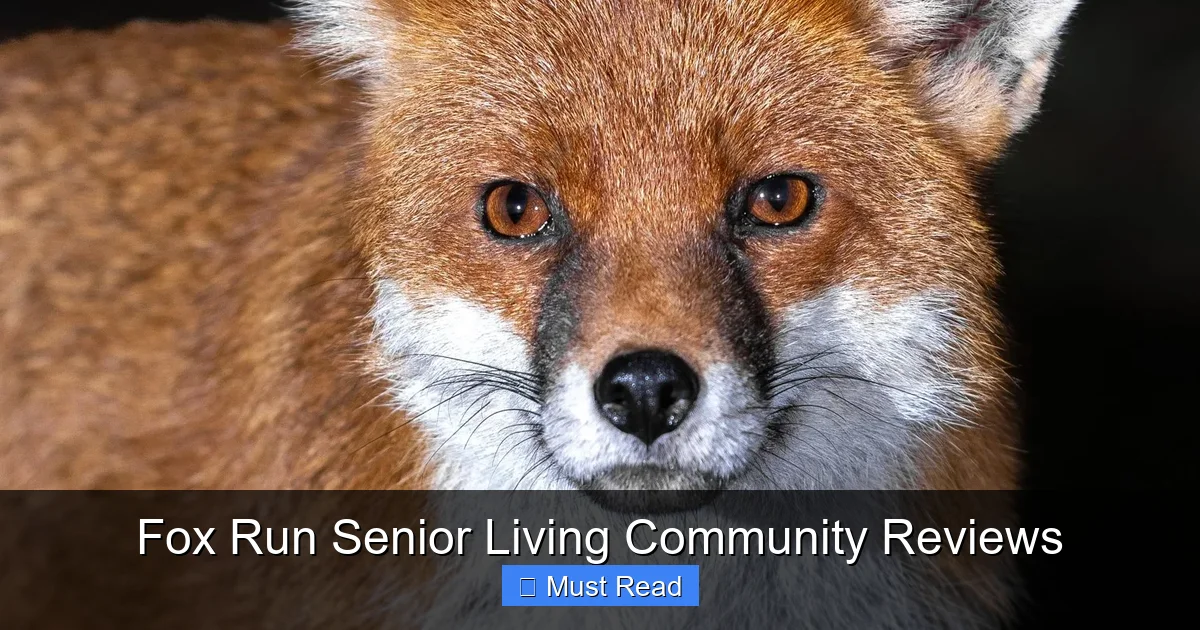 Fox Run Senior Living Community Reviews