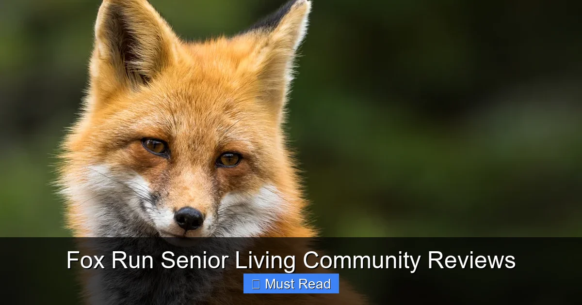 Fox Run Senior Living Community Reviews