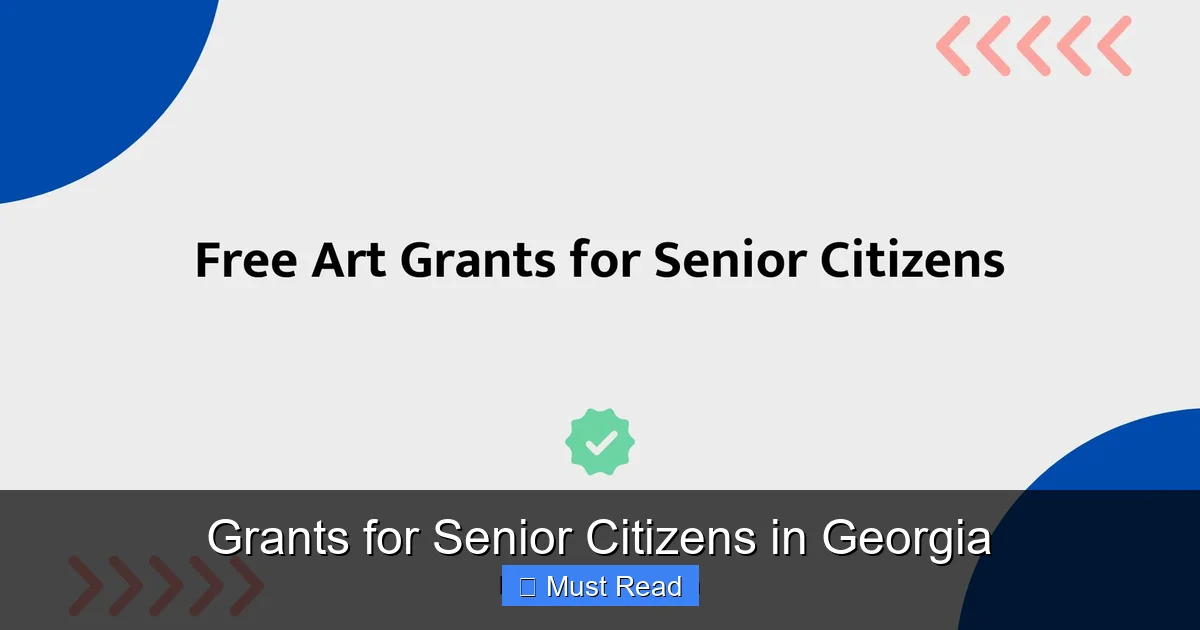 Grants for Senior Citizens in Georgia