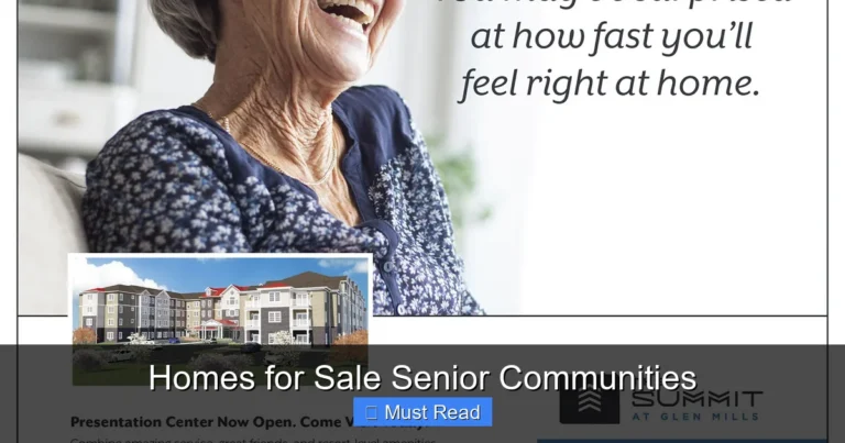 Homes for Sale Senior Communities