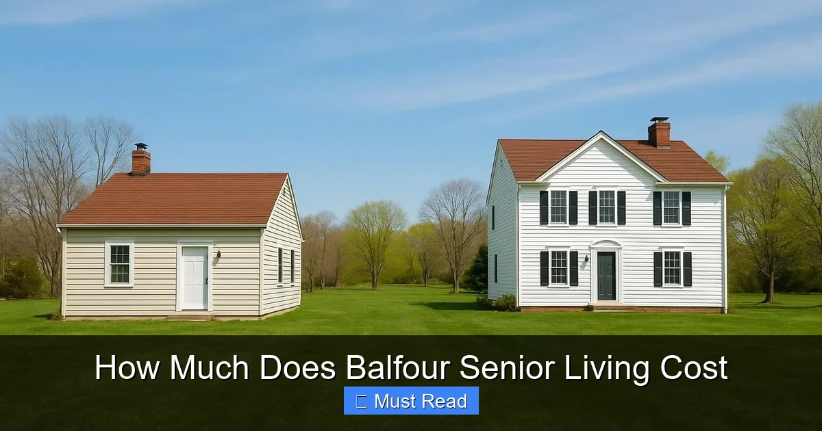 How Much Does Balfour Senior Living Cost