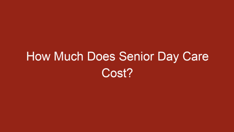 How Much Does Senior Day Care Cost?