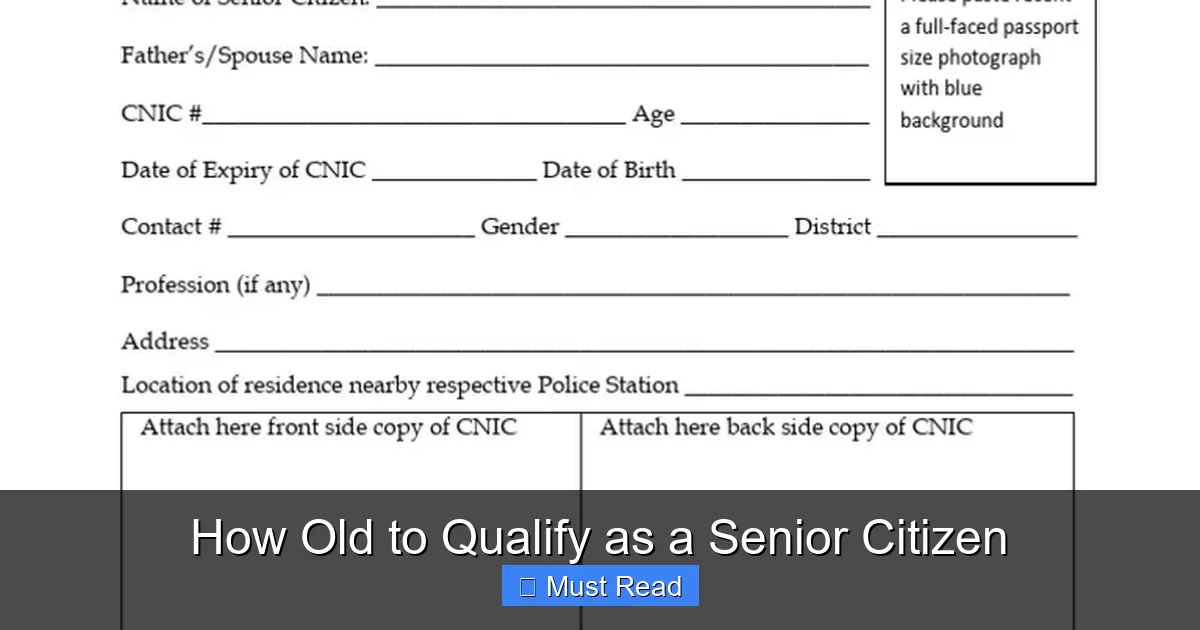How Old to Qualify as a Senior Citizen