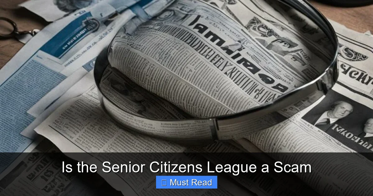 Is the Senior Citizens League a Scam