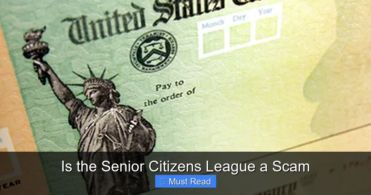 Is the Senior Citizens League a Scam