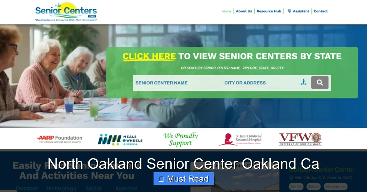 North Oakland Senior Center Oakland Ca