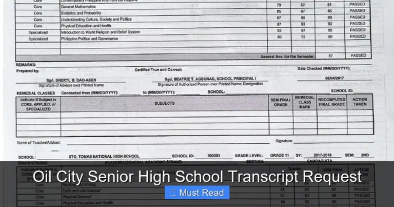 Oil City Senior High School Transcript Request