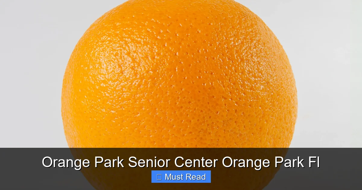 Orange Park Senior Center Orange Park Fl