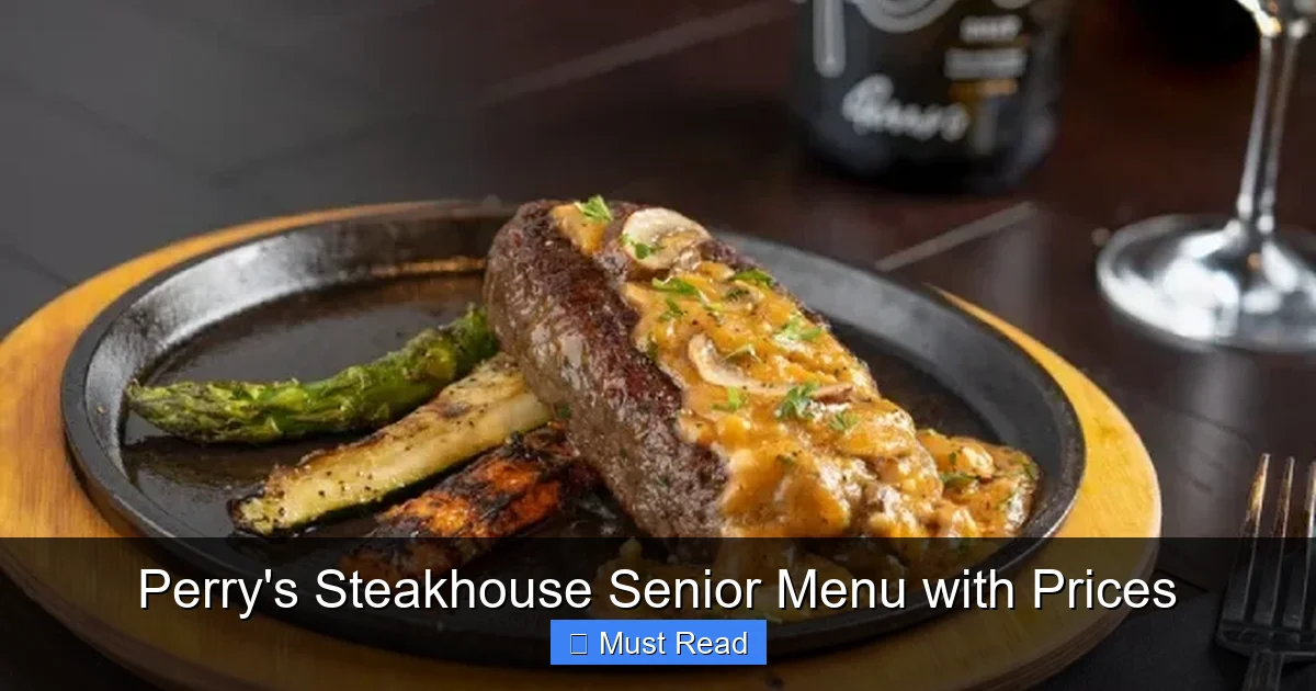 Perry's Steakhouse Senior Menu with Prices