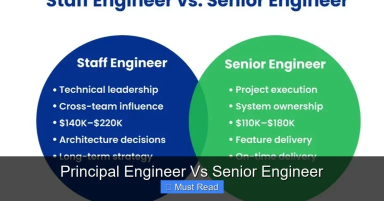 Principal Engineer Vs Senior Engineer