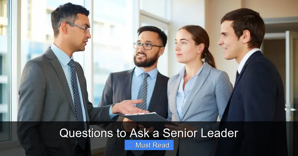 Questions to Ask a Senior Leader