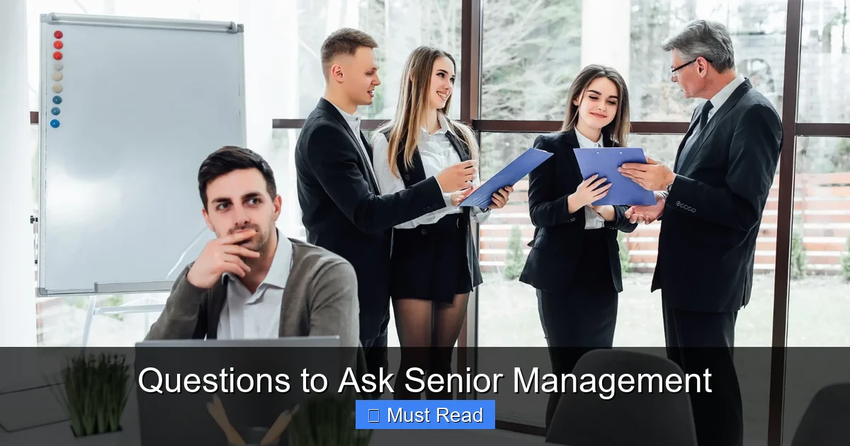 Questions to Ask Senior Management