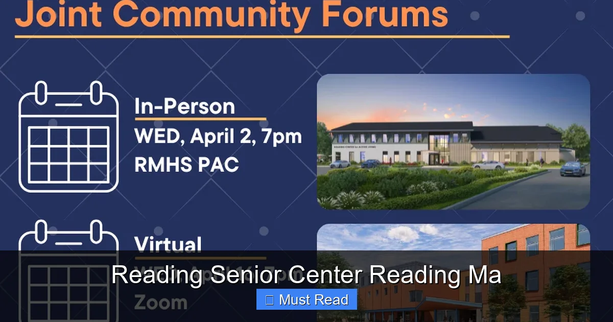 Reading Senior Center Reading Ma