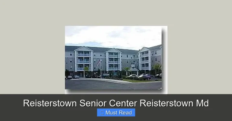 Reisterstown Senior Center Reisterstown Md