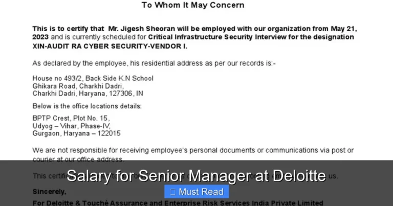 Salary for Senior Manager at Deloitte