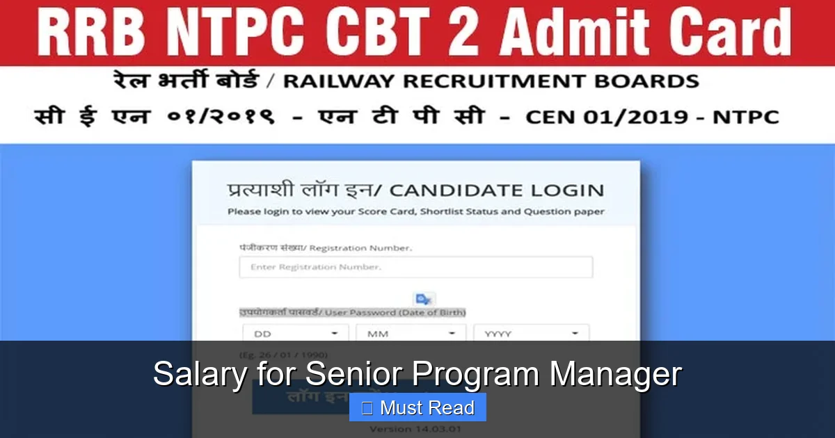 Salary for Senior Program Manager