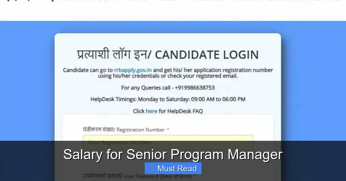 Salary for Senior Program Manager