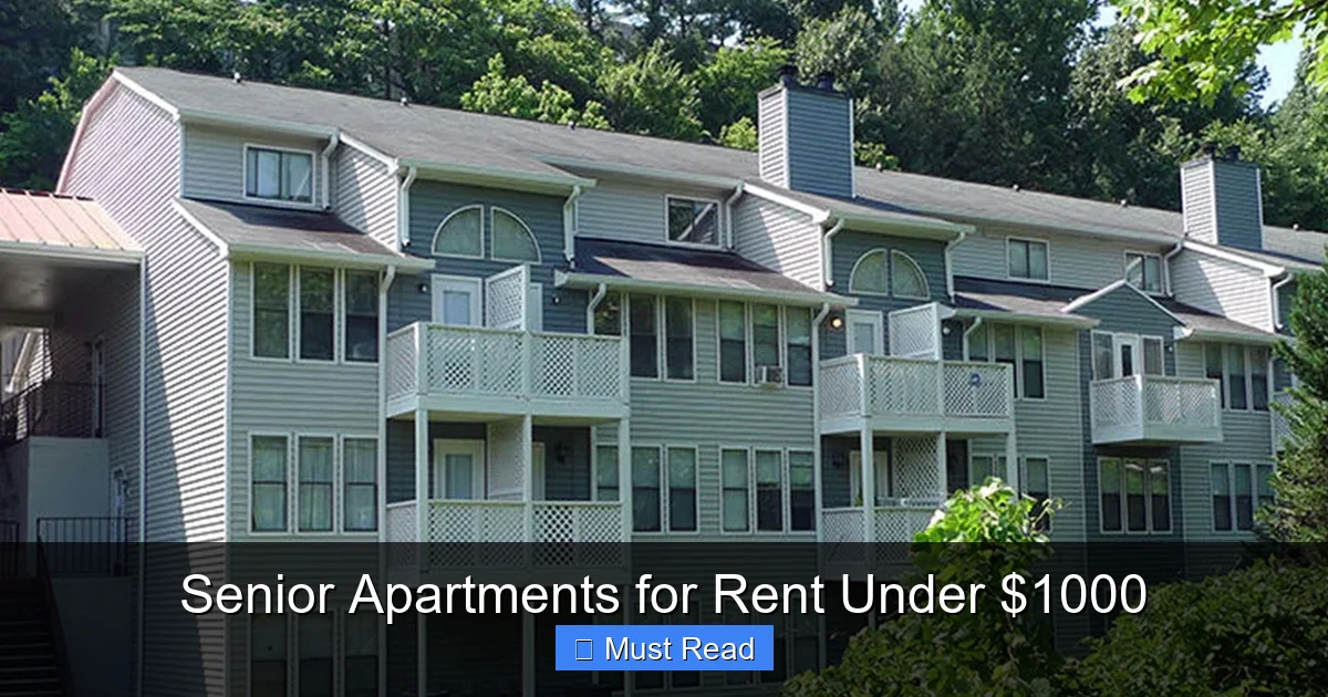 Senior Apartments for Rent Under $1000