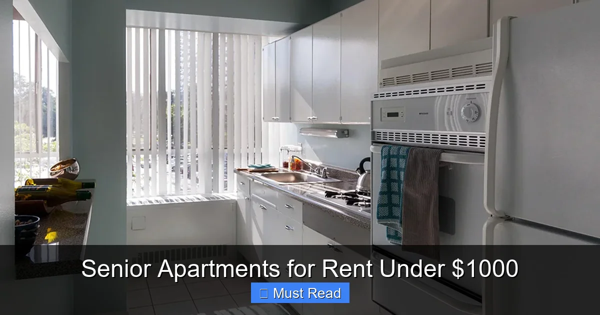 Senior Apartments for Rent Under $1000