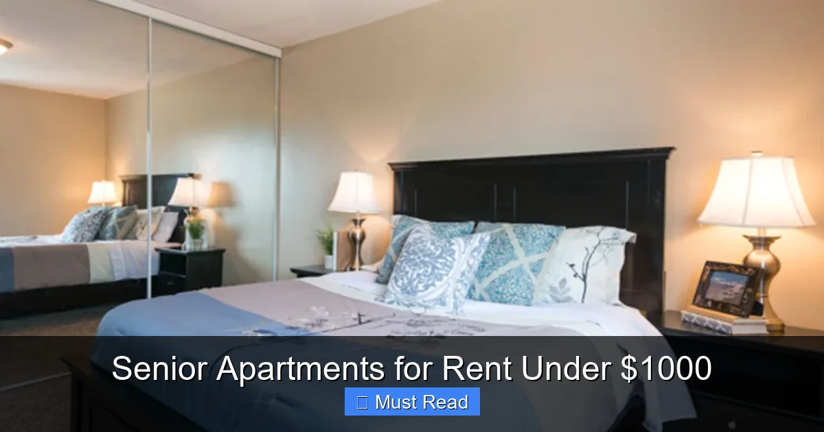 Senior Apartments for Rent Under $1000