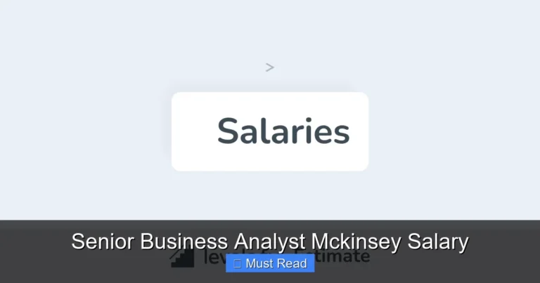 Senior Business Analyst Mckinsey Salary