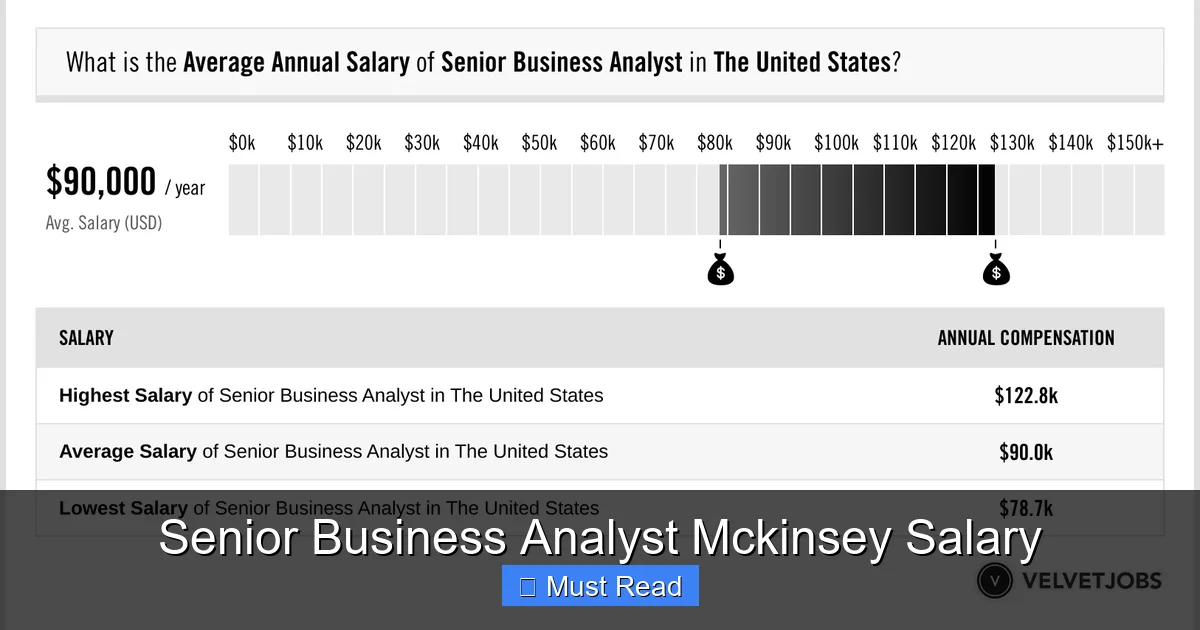 Senior Business Analyst Mckinsey Salary