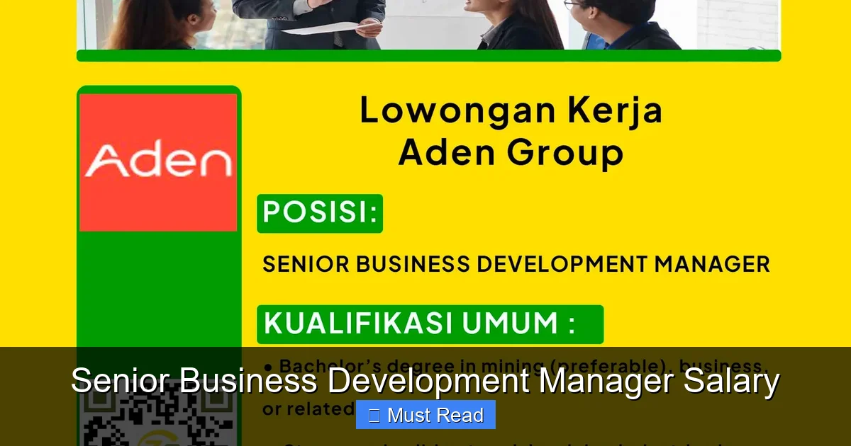 Senior Business Development Manager Salary