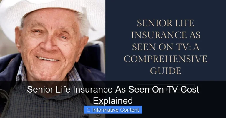 Senior Life Insurance As Seen On TV Cost Explained