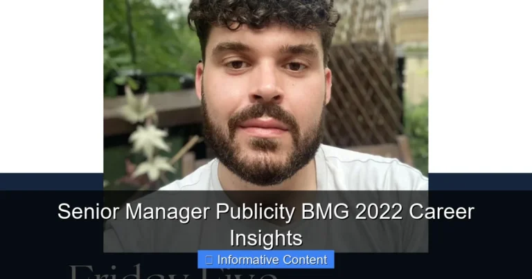 Senior Manager Publicity BMG 2022 Career Insights