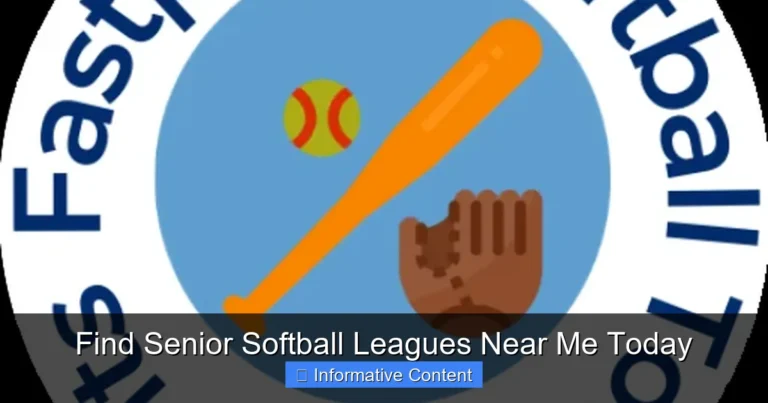Find Senior Softball Leagues Near Me Today
