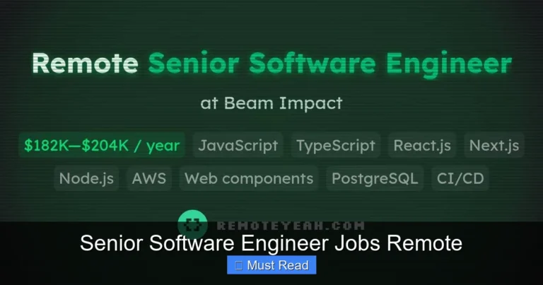 Senior Software Engineer Jobs Remote