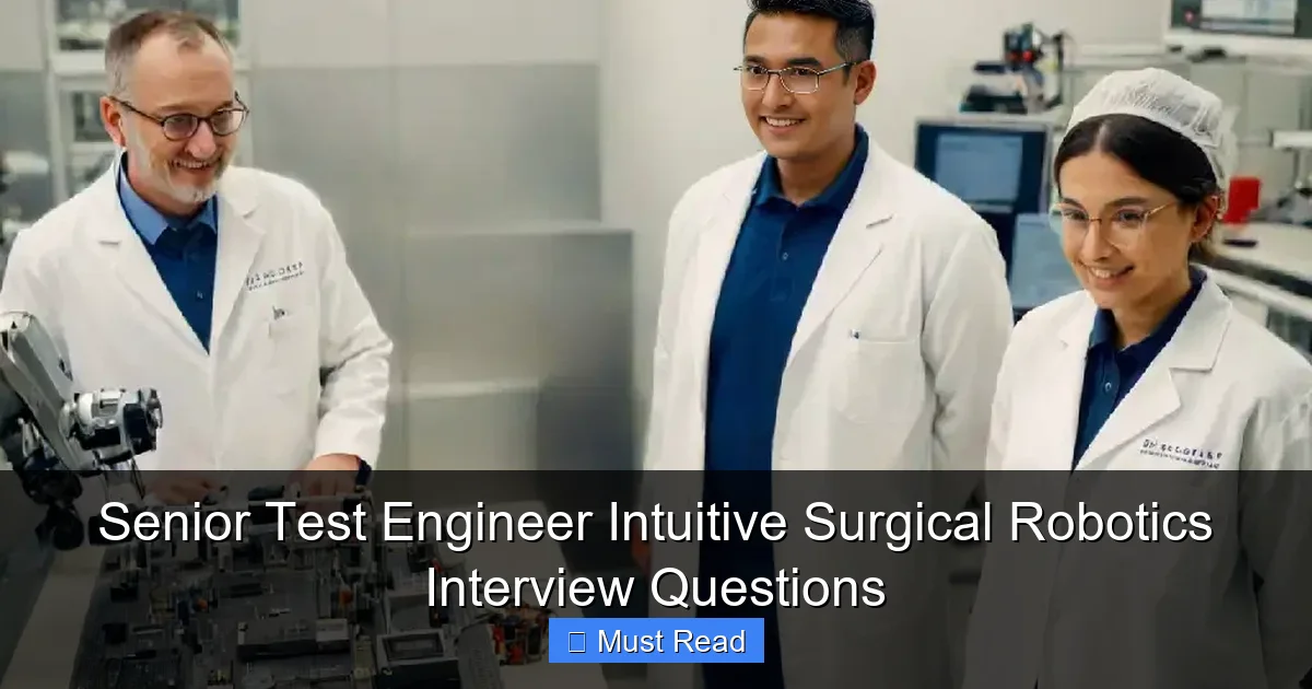 Senior Test Engineer Intuitive Surgical Robotics Interview Questions
