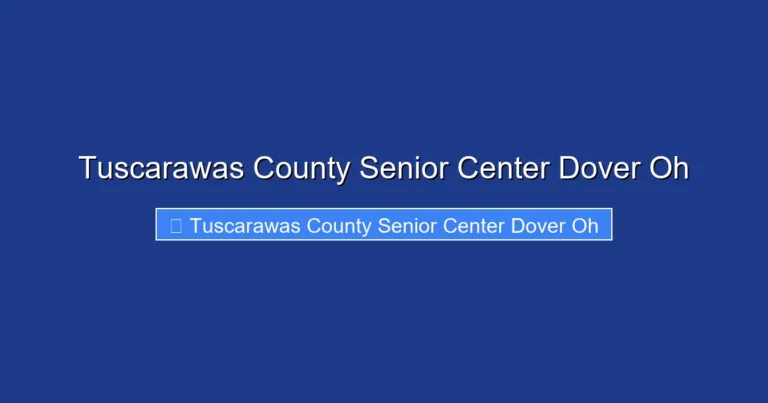 Tuscarawas County Senior Center Dover Oh