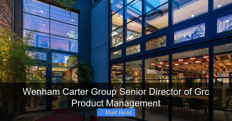 Wenham Carter Group Senior Director of Grc Product Management